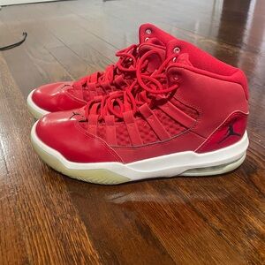 WomansRed Basketball High-Top Sneakers
